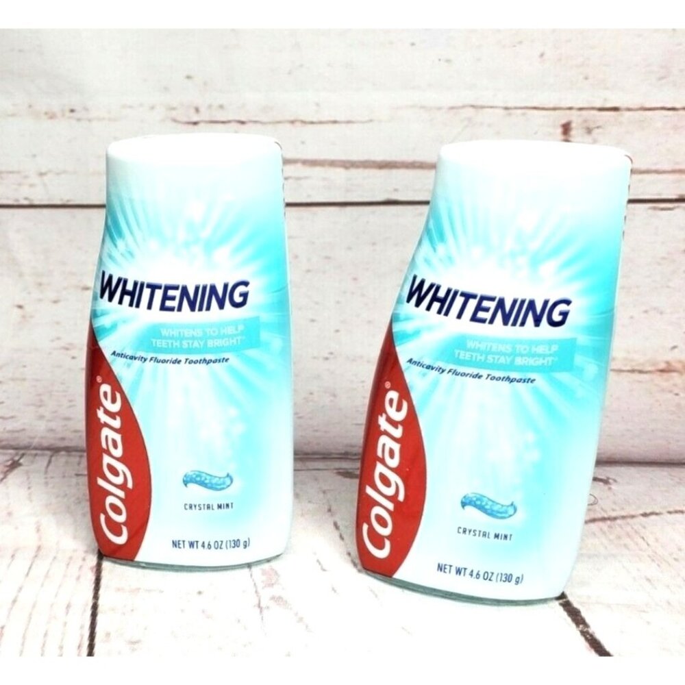 Lot Of 2 Colgate Whitening Toothpaste Crystal Mint 4.6-oz